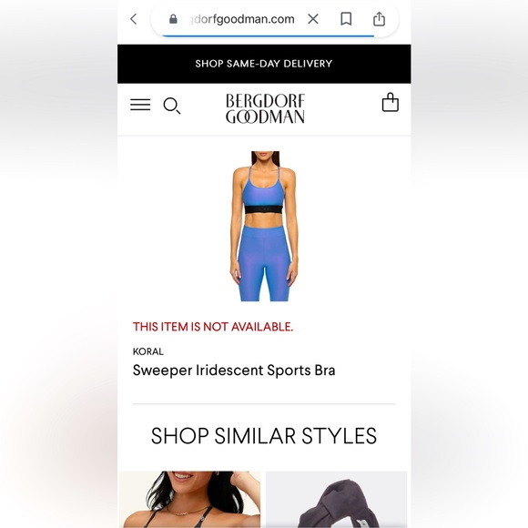 NWOT Revolve Koral Sweeper Iridescente Sports Bra in Auralite (Disco Blue) Large - Picture 9 of 15